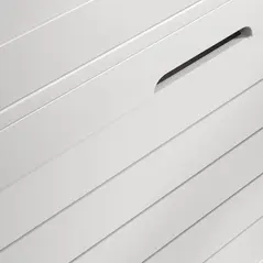 HOMCOM Narrow Shoe Cabinet with 3 Flip Drawers - White - 9