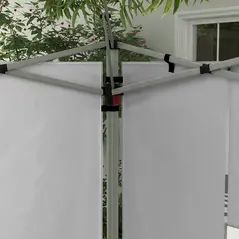 Outsunny Gazebo Side Panels, Sides Replacement with Window for 3x3(m) or 3x4m Pop Up Gazebo, 2 Pack, Grey - 8
