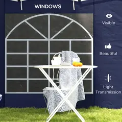 Outsunny Set of Two 195 x 295cm Replacement Gazebo Side Walls - Blue - 6