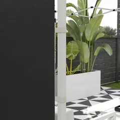 Outsunny Gazebo Side Panels, 2 Pack Sides Replacement, for 3x3(m) or 3x6m Pop Up Gazebo, with Windows and Doors, Black - 9