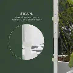 Outsunny Gazebo Side Panels, 2 Pack Sides Replacement, for 3x3(m) or 3x6m Pop Up Gazebo, with Windows and Doors, Green - 7