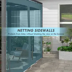 Outsunny 3 x 3m Aluminium Frame Pergola, with Retractable Roof - Dark Grey - 5