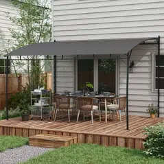 Outsunny 3 x 4m Metal Frame Pergola - Grey - 2