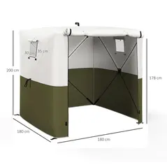 Outsunny 2 x 2m Pop-Up Gazebo, with Accessories - Green - 3