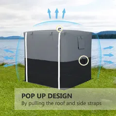 Outsunny 2 x 2m Pop-Up Gazebo, with Accessories - Black - 4