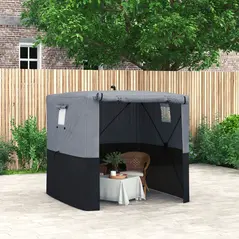 Outsunny 2 x 2m Pop-Up Gazebo, with Accessories - Black - 2