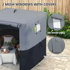 Outsunny 2 x 2m Pop-Up Gazebo, with Accessories - Black - 5