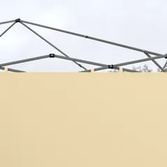 Outsunny Set of Two 3 x 3(m) Replacement Zipped Gazebo Walls - Beige - 9