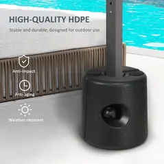 Outsunny HDPE Tent Weights Set of 4, Canopy Weights, Fill with Water or Sand, 48KG - 7