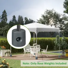 Outsunny HDPE Tent Weights Set of 4, Canopy Weights, Fill with Water or Sand, 48KG - 2