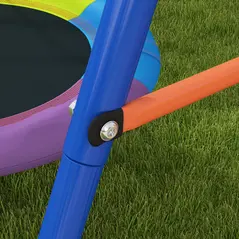 Outsunny Metal Kids Swing Set Nest Swing Seat with A-Frame Structure for Outdoor Use - Multicoloured - 8