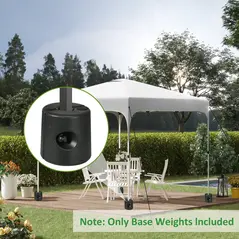 Outsunny HDPE Tent Weights Set of 4, Canopy Weights, Fill with Water or Sand, 48KG - 2