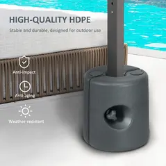 Outsunny HDPE Tent Weights Set of 4, Canopy Weights, Fill with Water or Sand, 48KG - 7