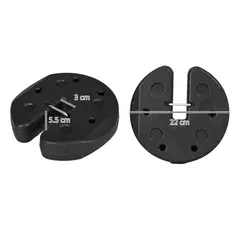 Outsunny Total 12KG Gazebo Weights Set of 4, Weights for Gazebo Legs with Reinforce Pins and Carry Belt, for Canopies Tents - 3