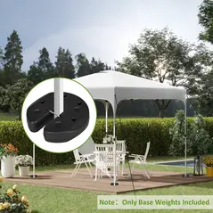 Outsunny Total 12KG Gazebo Weights Set of 4, Weights for Gazebo Legs with Reinforce Pins and Carry Belt, for Canopies Tents - 2