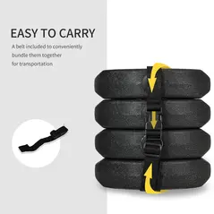 Outsunny Total 12KG Gazebo Weights Set of 4, Weights for Gazebo Legs with Reinforce Pins and Carry Belt, for Canopies Tents - 6