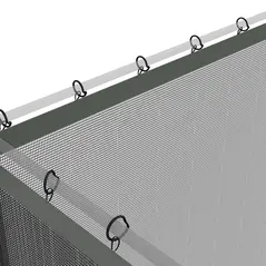Outsunny 352 x 207cm Universal Replacement Mesh Sidewall Netting for Patio Gazebos and Canopy Tents, (Sidewall Only) Dark Grey - 6
