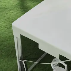 Outsunny 4 x 3 m Party Tent Wedding Gazebo Outdoor Waterproof PE Canopy Shade with Panel - 8