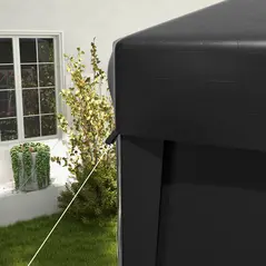 Outsunny 4 m Party Tent Wedding Gazebo Outdoor Waterproof PE Canopy Shade with 6 Removable Side Walls - 8