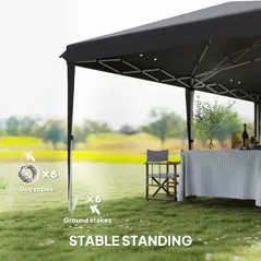 Outsunny 6 x 3 m Pop-Up Steel Frame Gazebo Grey - 7