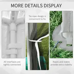 Outsunny 4 x 3 m Party Tent Wedding Gazebo Outdoor Waterproof PE Canopy Shade with Panel - 6