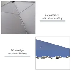 Outsunny 3 x 3cm Adjustable Height Pop-Up Gazebo, with Bag - Blue - 7