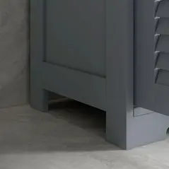 kleankin Three-Part Bathroom Storage Unit, with Shelf, Drawers & Cupboard - Grey - 9