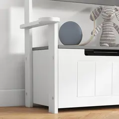 AIYAPLAY 2-in-1 Toy Box for Kids with Lid for Bedroom, Nursery, Playroom, Grey - 9