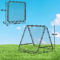 HOMCOM Double Sided Football Rebounder Net, Football Rebound Goal with Five Adjustable Angles, Black - 3