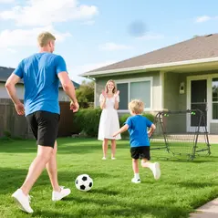 HOMCOM Double Sided Football Rebounder Net, Football Rebound Goal with Five Adjustable Angles, Black - 8