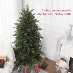 HOMCOM 6ft Bare Artificial Christmas Tree, with 1821 Tips - Green - 4