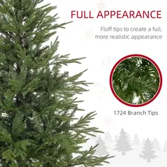 HOMCOM 5ft Bushy and Bare Artificial Christmas Tree - Green - 5