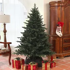 HOMCOM 6ft Artificial Spruce Christmas Tree - Green - 2