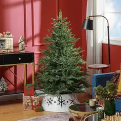 HOMCOM 5ft Bushy and Bare Artificial Christmas Tree - Green - 2