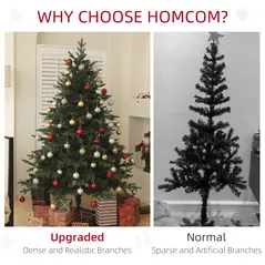 HOMCOM 6ft Artificial Spruce Christmas Tree - Green - 5