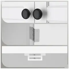 HOMCOM Over-Toilet/Appliance Storage Cabinet - White - 9
