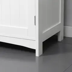 kleankin Bathroom Furniture Set with Adjustable Shelves, Tall Bathroom Storage Cabinet with Open Shelves, Bathroom Floor Cabinet with Drawers, Pedestal Sink Cabinet, White - 9