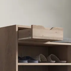 HOMCOM Multi-Compartment Shoe Bench, with Seat - Grey - 9