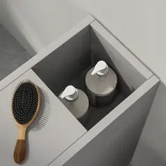 kleankin Slimline Bathroom Storage Cabinet - Grey - 9