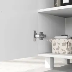 HOMCOM Bathroom Under Sink Cabinet for Basin without or with Pedestal - High Gloss White - 9