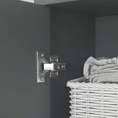 HOMCOM Tall Bathroom Storage Cabinet with MDF Triamine Board and Waterproof Sticker - Matte Grey - 9