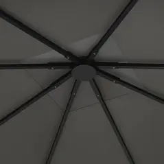 Outsunny 3 x 3(m) Gazebo Canopy Replacement Cover, Garden Gazebo Roof Replacement with Drain Holes, Water Resistant PVC Coating, 370g/㎡, UPF30+, TOP COVER ONLY, Grey - 9