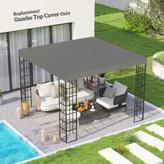 Outsunny 3 x 3(m) Gazebo Frame Replacement - Grey - 2