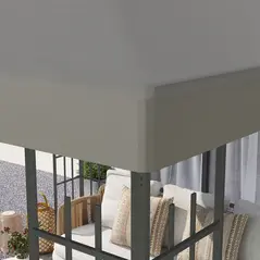 Outsunny 3 x 3(m) Gazebo Frame Replacement - Grey - 8