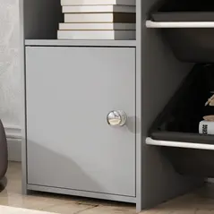 AIYAPLAY Toy Storage Unit with 8 Removable Bins, Storage Shelves, Cabinet, Grey - 9