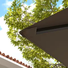 Outsunny 3 x 3(m) Gazebo Canopy Replacement Cover, Garden Gazebo Roof Replacement with Drain Holes, Water-resistant Plastic Coating, 370g/㎡, UPF30+, TOP COVER ONLY, Brown - 8