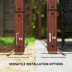 Outsunny 3 x 3 m Retractable Roof Pergola - Natural Wood Finish - 6