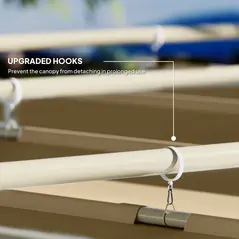 Outsunny 3 x 3m Retractable Roof Metal Pergola - Black - 5