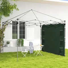 Outsunny 195 x 295cm Replacement Gazebo Sidewall - Green - 2