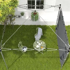 Outsunny 195 x 295cm Replacement Gazebo Sidewall - Grey - 9